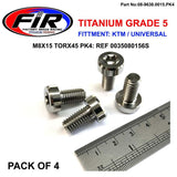 Gr5 Screw M8X15 Torx45 Pk4 Titanium - Ktm 0035080156S - Generiska Muttrar Och Bultar - Titanium