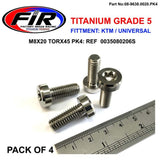 Gr5 Screw M8X20 Torx45 Pk4 Titanium - Ktm 0035080206S - Generiska Muttrar Och Bultar - Titanium