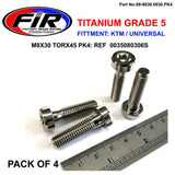 Gr5 Screw M8X30 Torx45 Pk4 Titanium - Ktm 0035080306S - Generiska Muttrar Och Bultar - Titanium