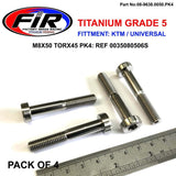 Gr5 Screw M8X50 Torx45 Pk4 Titanium - Ktm 0035080506S - Generiska Muttrar Och Bultar - Titanium