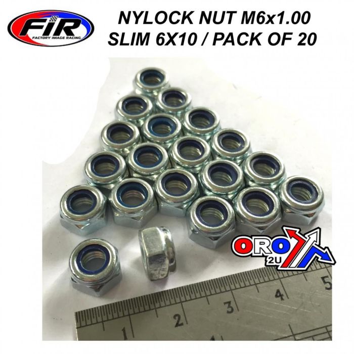 Nylock M6 Mutterpack Om 20 Slim 6X10Mm