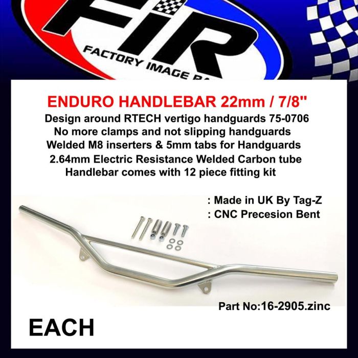 Enduro Styre 22Mm / 7/8'' Zinc / Suit 75-0706 Handguard Rtech