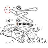 Däckdrivrem GX21833 GX20571 för Briggs och Stratton Engine 407777 445577 44M777 John Deere Traktor 145 155C D140 D150 D160 L120 L130 LA145 X140 X166