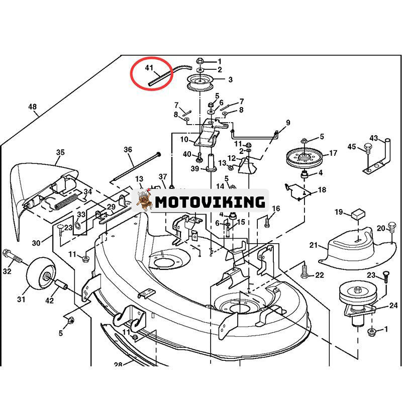 Kilrem M126536 för John Deere traktor LT133 LT150 LT155 LT160 LT166 LT180