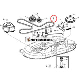 42" däcksdrivrem GX20072 GY20570 för Briggs och Stratton motor 331877 407777 40R877 John Deere traktor L100 L105 L107 L108 L110 L111 L118 L130 LA 110