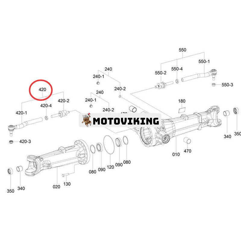 Dragstång ZGAQ-03371 för Hyundai Grävlastare H930C H930CB H930S H930ST H940C H940S H940ST HB100 HB90