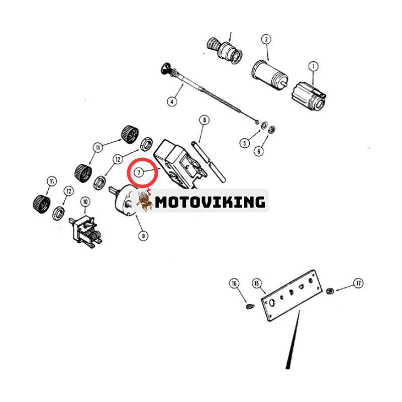 Termostatbrytare 109268C2 för CASE Tractor 4210 4230 4240 4386 4568 4586 4786 5088 5120 5130 5140