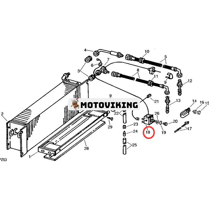 Termostatbrytare AR49960 för John Deere skördetröska 3300 4400 4420 4425 4435 6600 6602 6620 7720 8820 7700 955 965