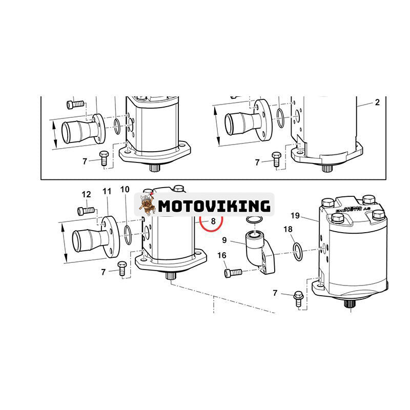 Hydraulpump AL163918 för John Deere Engine 4045 6068 Traktor 6110 6120 6205 6205 6210 6215 6215 6220 6310