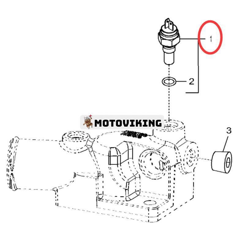 Temperaturbrytare RE517130 för John Deere Engine 3029 4045 6068 5030 4024 Lastare 244J 304J 324H 344J