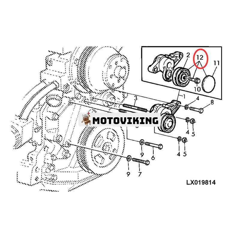 Vält AL116368 för John Deere Engine 6068 4045 Traktor 6100 6200 6300 6400 6500 6600 6800 6900