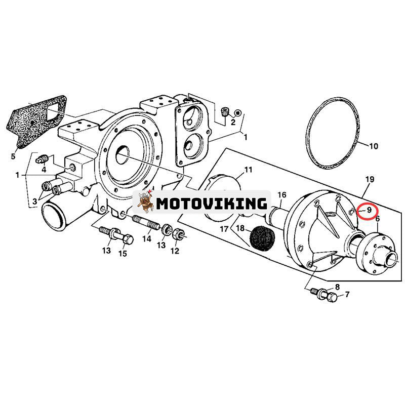 Vattenpump R102846 R91403 för John Deere Engine 4039 6068 Traktor 2955 3055 3255 6100 6506 7200 7700