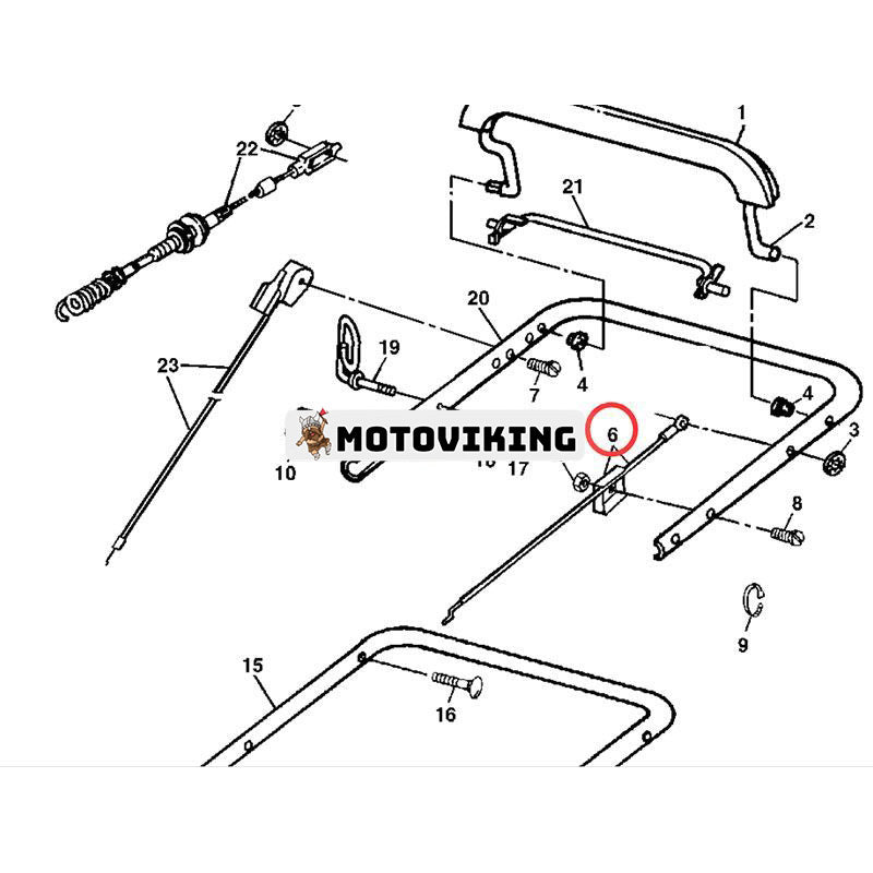 Push Pull-kabel GC00036 för John Deere gräsklippare JS63 JS63C JS63E JS60 JS60H JS61