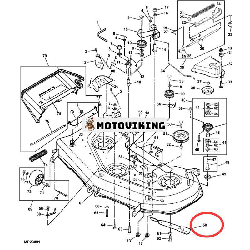 3 stycken blad M127500 för John Deere traktor GT225 GT235 GT245 GX255 GX325 GX335 GX345