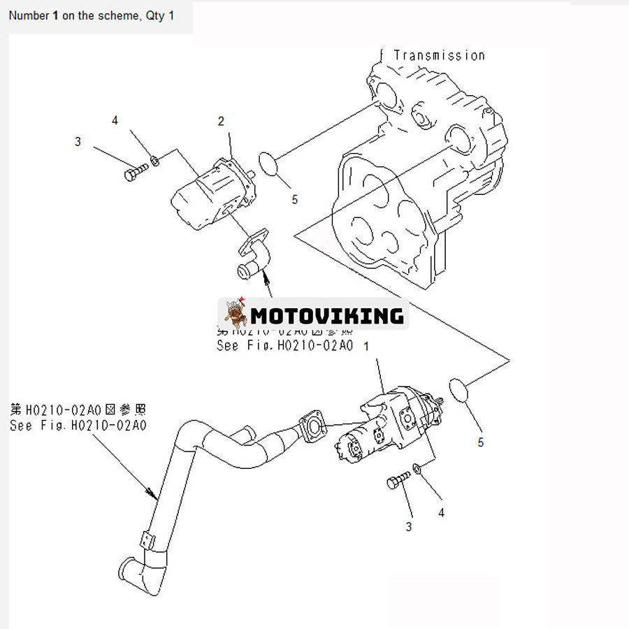 För Komatsu hjullastare WA450-3 WA450-3L WA450-3LL Hydrauloljepump 705-56-43020