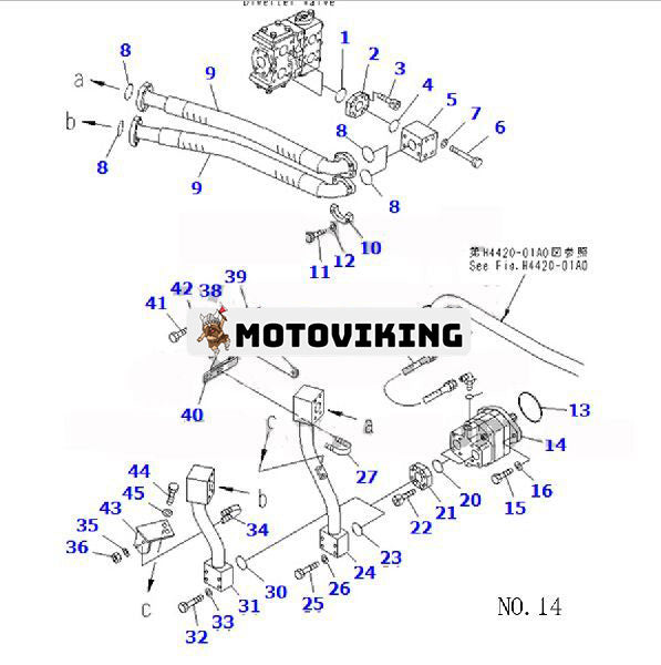 För Komatsu hjullastare WA600-1 WA600-3 WA700-1 WA700-3 nödstyrningspump 704-30-42140 704-30-42110