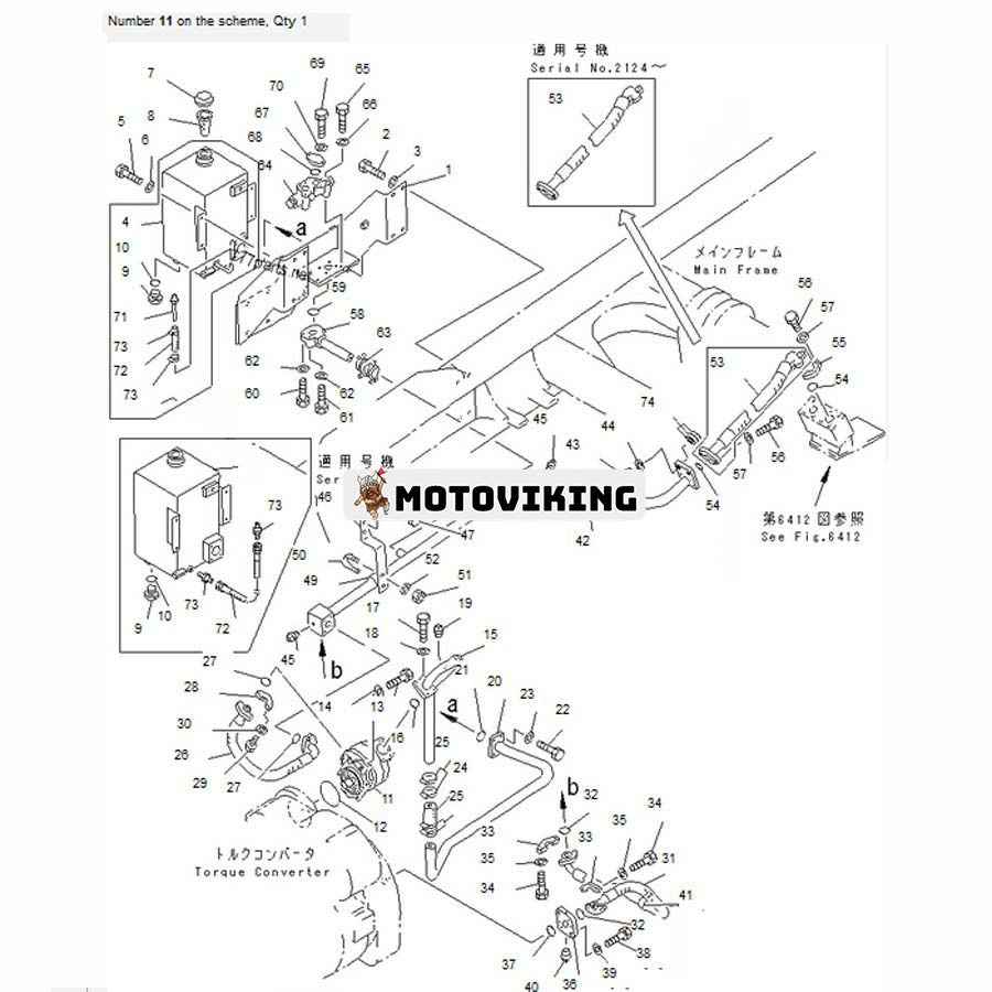 För Komatsu Dump Truck HD205-3 HD325-5 Kugghjulspump 705-22-36060