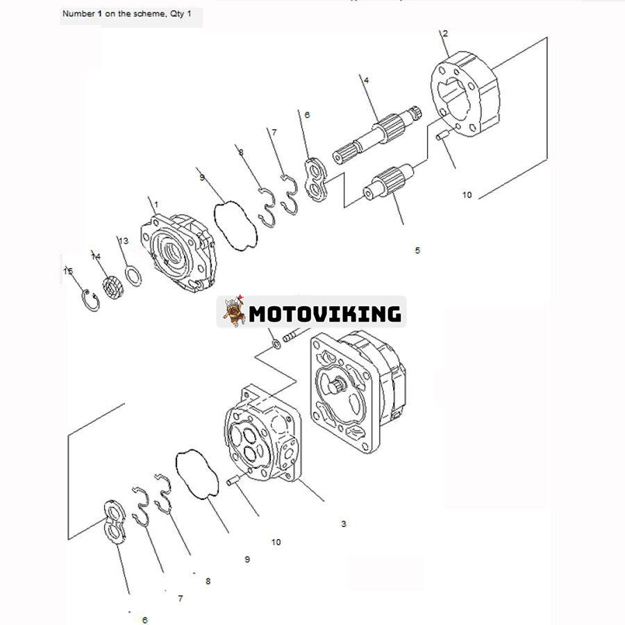 För Komatsu ledad lastbil HM400-1 HM400-1L Hydraulisk växelpump 705-22-40160