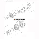 För Komatsu ledad lastbil HM400-1 HM400-1L Hydraulisk växelpump 705-22-40160