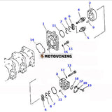 För Komatsu hjullastare WA380-3 WA380-DZ-3 Hydraulpump 705-33-27540