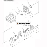 För Komatsu hjullastare WA450-3 WA470-3 WA450L-3 Hydraulpump 705-36-29540