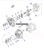 För Komatsu hjullastare WA600-6 WD600-6 WA600-6R Hydraulpump 705-51-12090