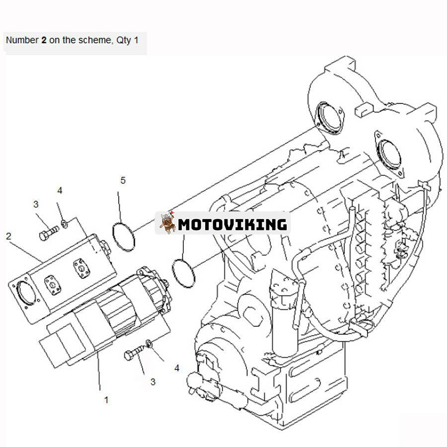 För Komatsu hjullastare WA470-5 WA450-5L Hydraulpump 705-51-30580