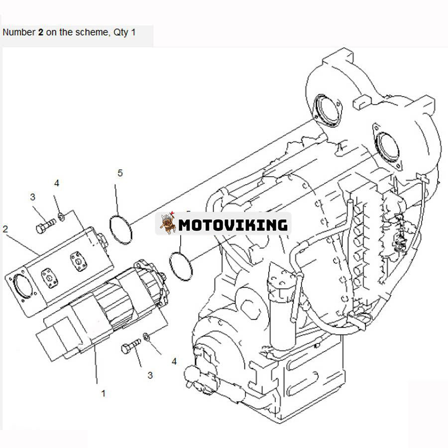 För Komatsu hjullastare WA480-5 WA480-5L Hydraulpump 705-51-30590