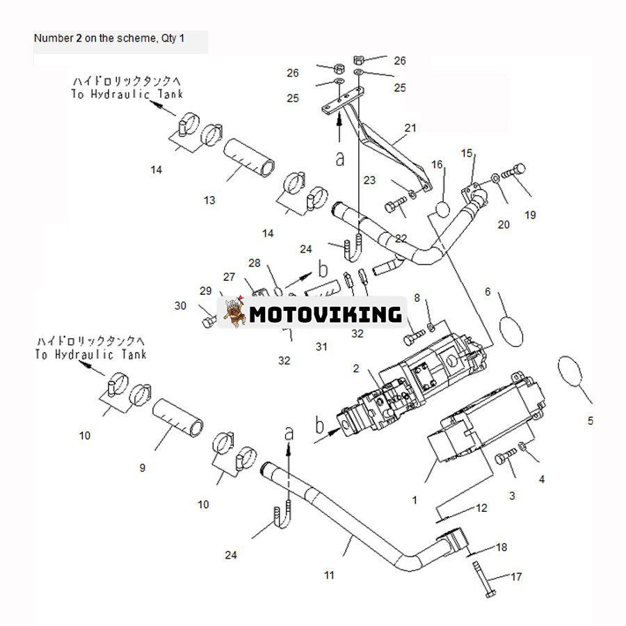 För Komatsu hjullastare WA430-5 Hydraulpump 705-51-30710