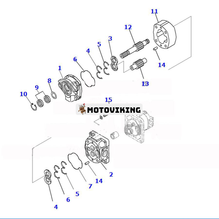 För Komatsu hjullastare WA480-6 WA470-7 WA470-6 Hydraulpump 705-51-30820