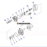 För Komatsu hjullastare WA480-6 WA470-7 WA470-6 Hydraulpump 705-51-30820