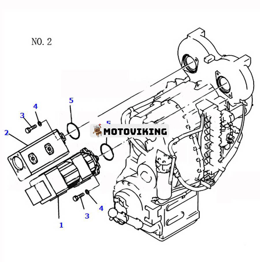 För Komatsu hjullastare WA480-5 Hydraulsystem Pump 705-51-31150