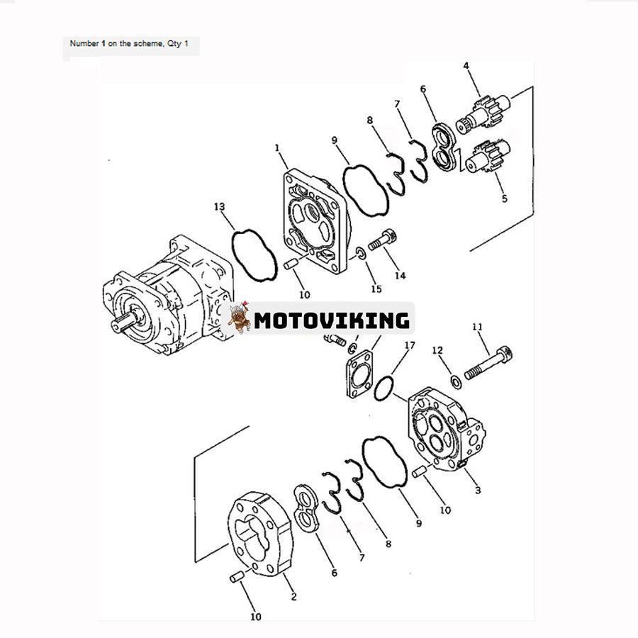 För Komatsu hjullastare WA320-1 WA320-1LC 532 Hydraulpump 705-51-32080