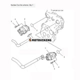 För Komatsu hjullastare WA420-3 WA420-3CS WA420-DZ-3 Styr- och växlingspump 705-52-30560