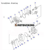 För Komatsu hjullastare WA500-6 WA500-6R Hydraulpump 705-52-31230