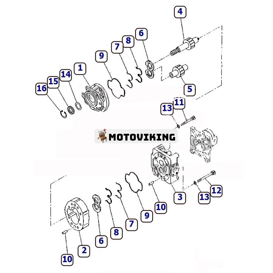 För Komatsu hjullastare WA470-3 WA470-DZ-3 Hydraulpump 705-52-40150