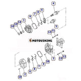 För Komatsu hjullastare WA470-3 WA470-DZ-3 Hydraulpump 705-52-40150