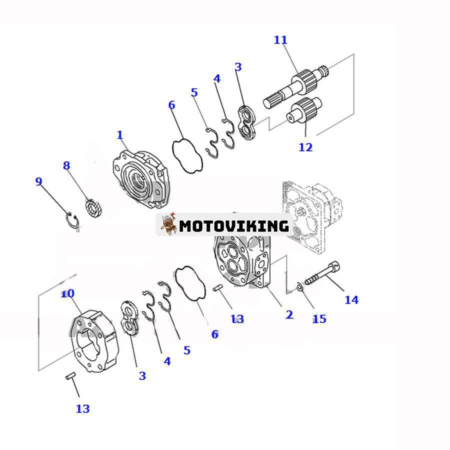 För Komatsu hjullastare WA470-3 Active Hydraulic System Pump 705-52-40280