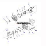 För Komatsu hjullastare WA470-3 Active Hydraulic System Pump 705-52-40280