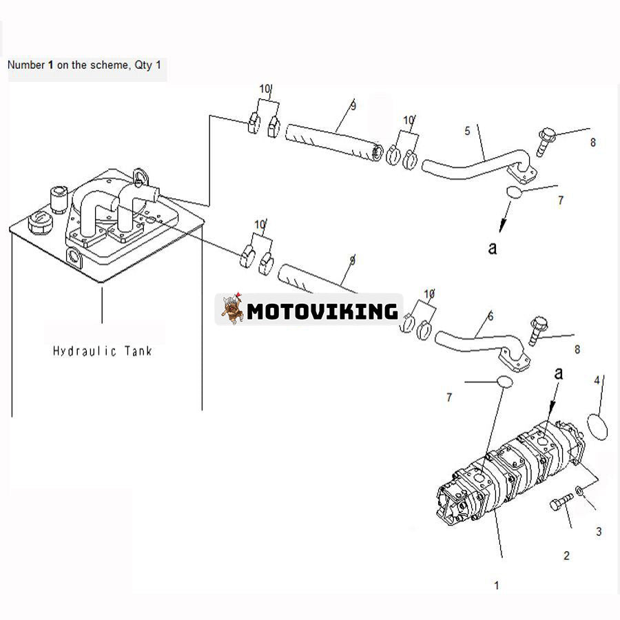 För Komatsu hjullastare WA320-3 WA300-3A Hydraulpump 705-55-34160