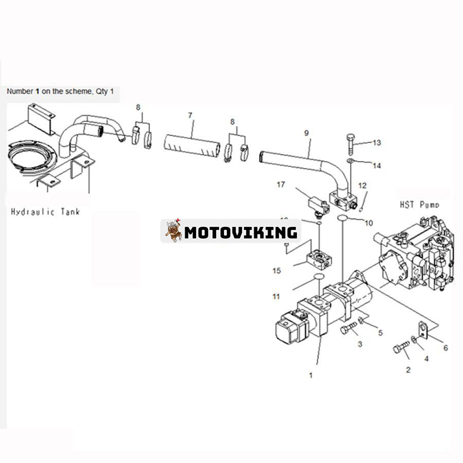 För Komatsu hjullastare WA200-5 WA200-5L WA200PTL-5 Hydraulpump 705-56-26080