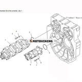 För Komatsu hjullastare WA600-3 WA600-3D Hydraulpump 705-52-31080