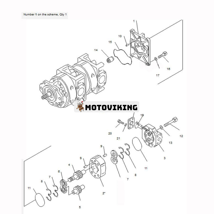 För Komatsu Bulldozer D575A-2 D575A-2 D575A-3 D575A-3 Hydraulpump 705-36-30540