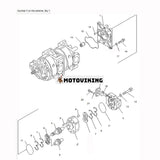 För Komatsu hjullastare WA600-3 WA600-3D Hydraulpump 705-36-30540