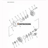 För Komatsu hjullastare WA30-3 Hydraulpump 705-40-01010