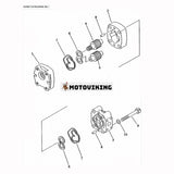 För Komatsu hjullastare WA30-5 WA30-5-X Hydraulpump 705-40-01610