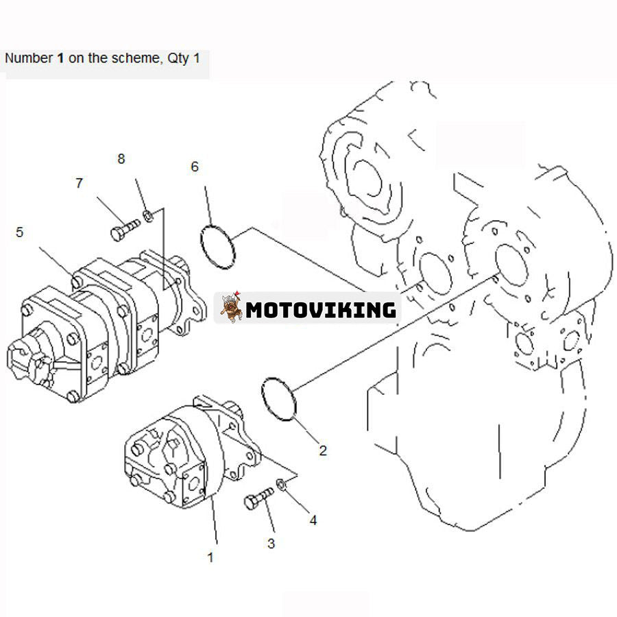 För Komatsu Bulldozer D575A-3 D575A-2 Hydraulpump 705-21-46020