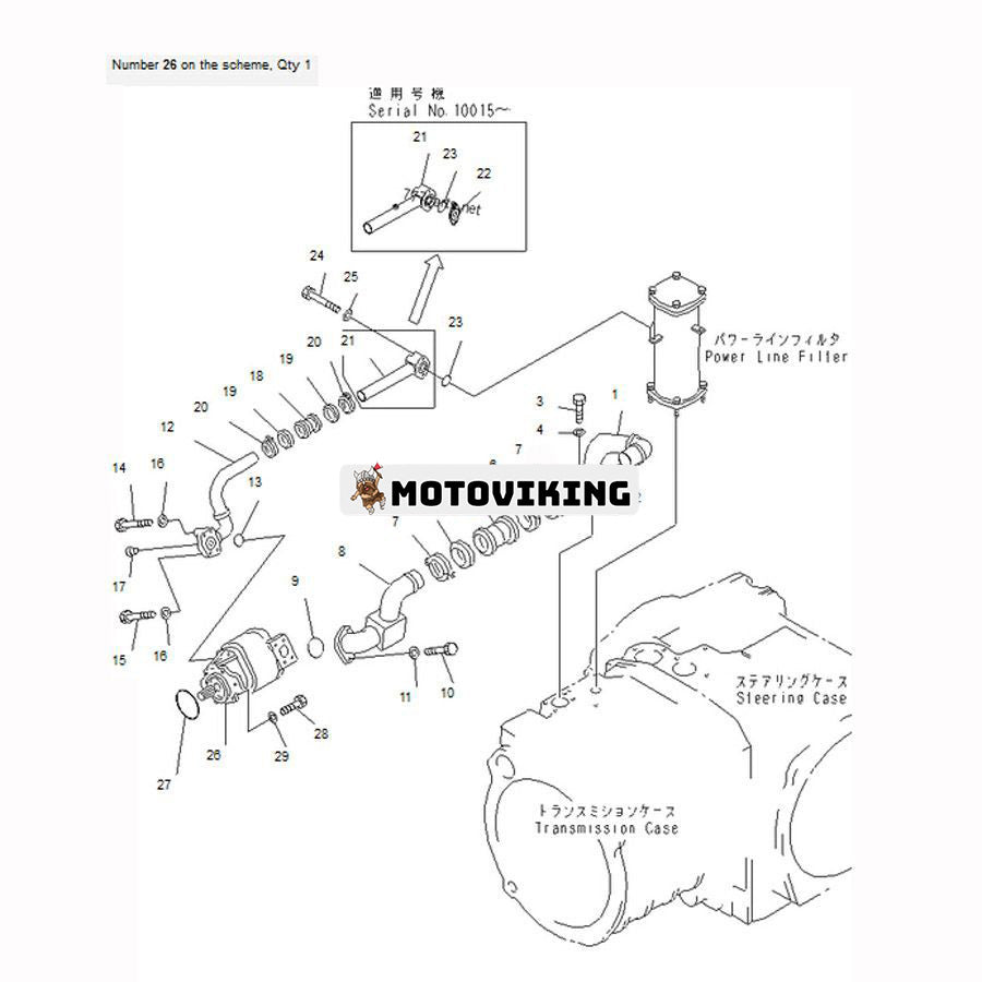 För Komatsu Bulldozer D575A-2 D575A-3 Hydraulpump 705-22-48010