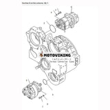 För Komatsu Bulldozer D85ESS-2 D65P-12 D61PX-12 D61E-12 D61EX-12 Bogservinschpump 705-22-42090 705-22-43070