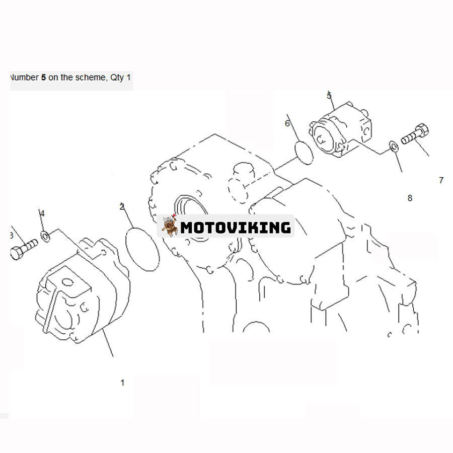 För Komatsu Bulldozer D65E-12 D65P-12 D60P-12 D65PX-12 Hydraulpump 705-41-01320